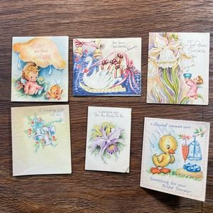 Lot of Kitsch Shower Cards and Wedding Cards